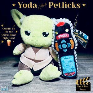Barkbox Chewniversal Remote NWT & Petco Yoda Star Wars Squeak Crinkle Dog Toys